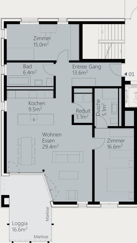Gehobene 3.5-Zimmer-Neubauwohnung im EG mit grossem Garten - Bild 5