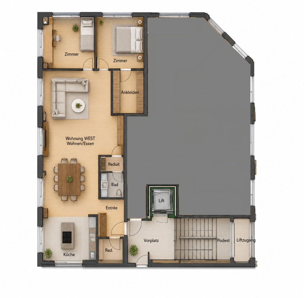 3.5-Zimmer-Attikawohnunng zu vermieten - Bild 1