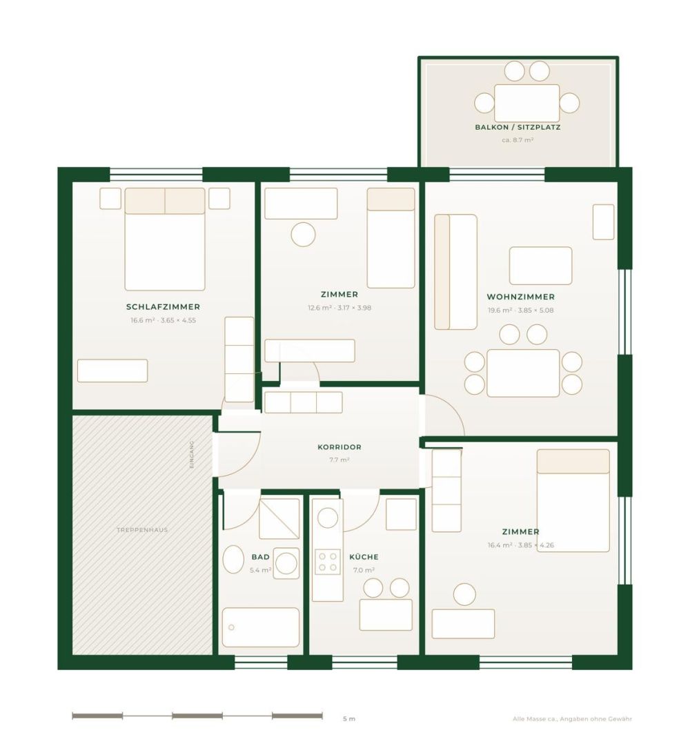 Grosszügige 4-Zimmerwohnung am Zürichsee - Bild 6