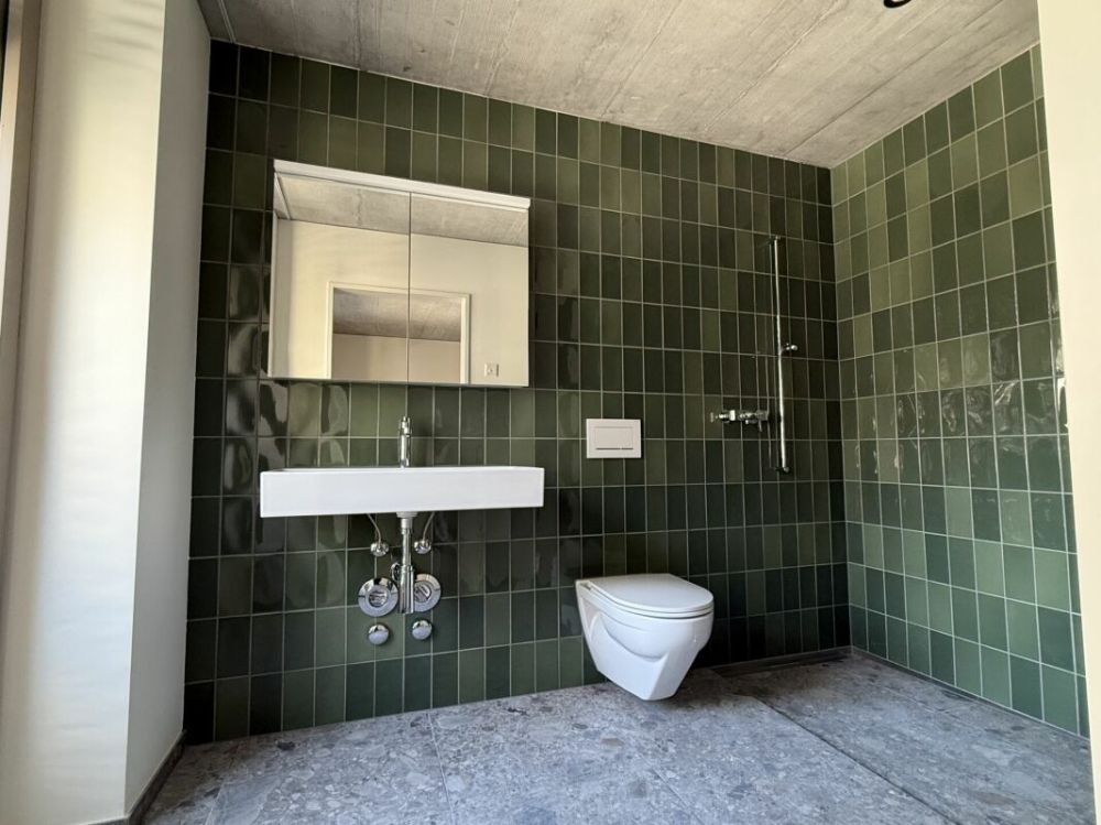 Erstbezug - 4.5 Zimmer-Wohnung - Überbauung Bawangs - Tageslichtbad Materialisierung