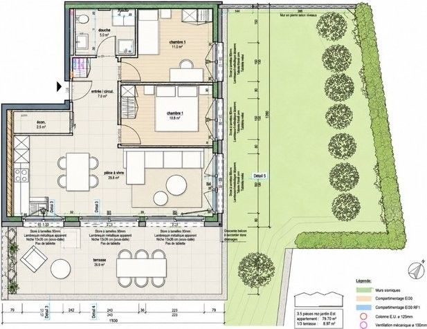 3,5 pièces neuf en rez-de-jardin avec terrasse et jardin – Chermignon d"en Haut - Bild 4