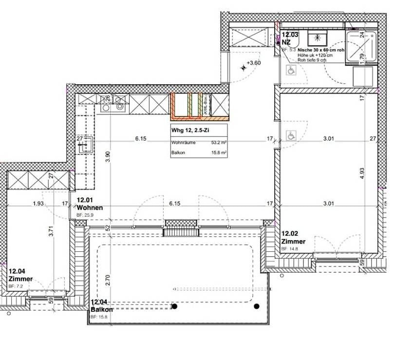 2.5 Zimmer + separates Büro - Bild 2