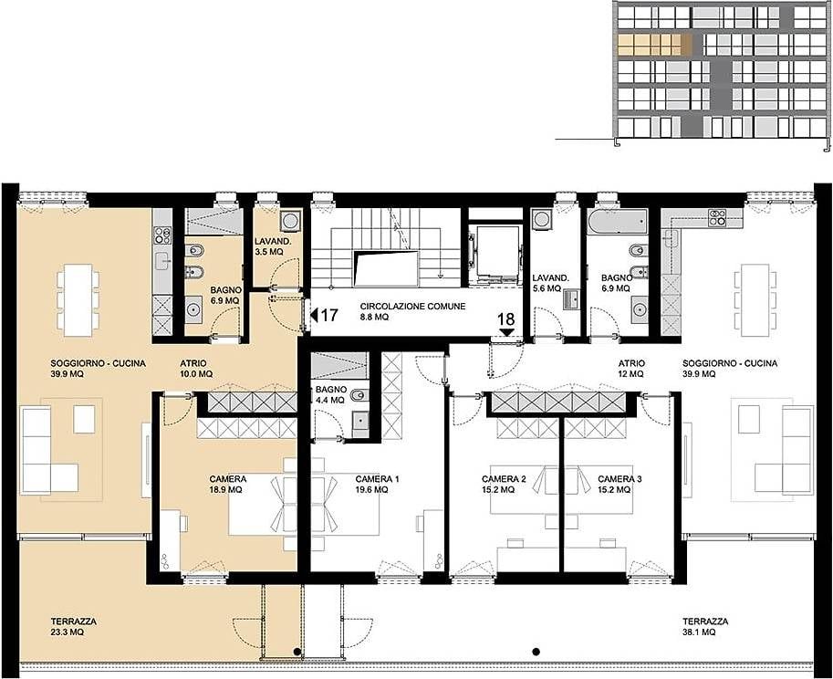 Nuovo e moderno 2 ½ locali AMMOBILIATO (n.17/blocco B) - Bild 2