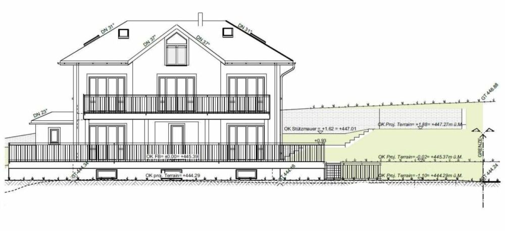 Zu vermieten in Mammern, angrenzend an Landwirtschaftszone, freistehendes 6½ Zi.-EFH mit Lift; An unverbaubarer Hanglage und Sicht auf See ! - Bild 9
