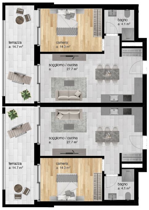 Mietwohnungen 2.5 Zimmer - Res. Greta, Sementina - Bild 2