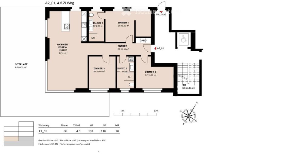 Moderne 4.5-Zimmer-Neubau-Wohnung in ruhiger Lage Schwende - Bild 5
