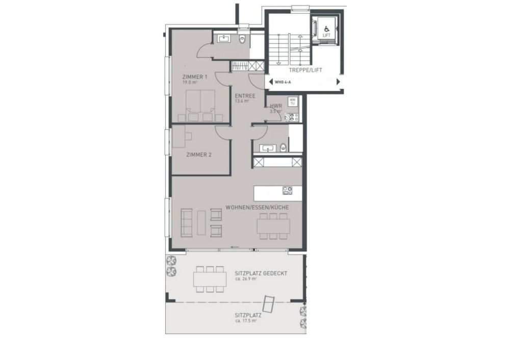 Erstvermietung | Neubau-Qualität & Eigentums-Standard | Traumhafte Garten-Terrasse (44 m²) zum Geniessen - Bild 5