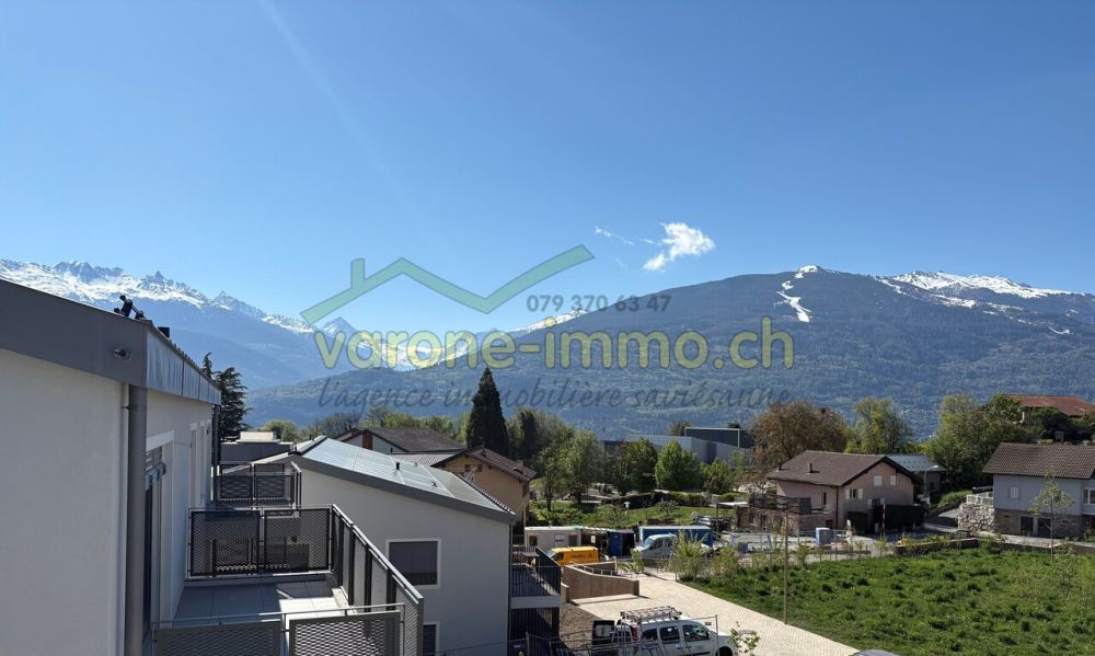 Appartement récent de 3.5 pièces en attique à Saint-Germain / Savièse - Panorama sud