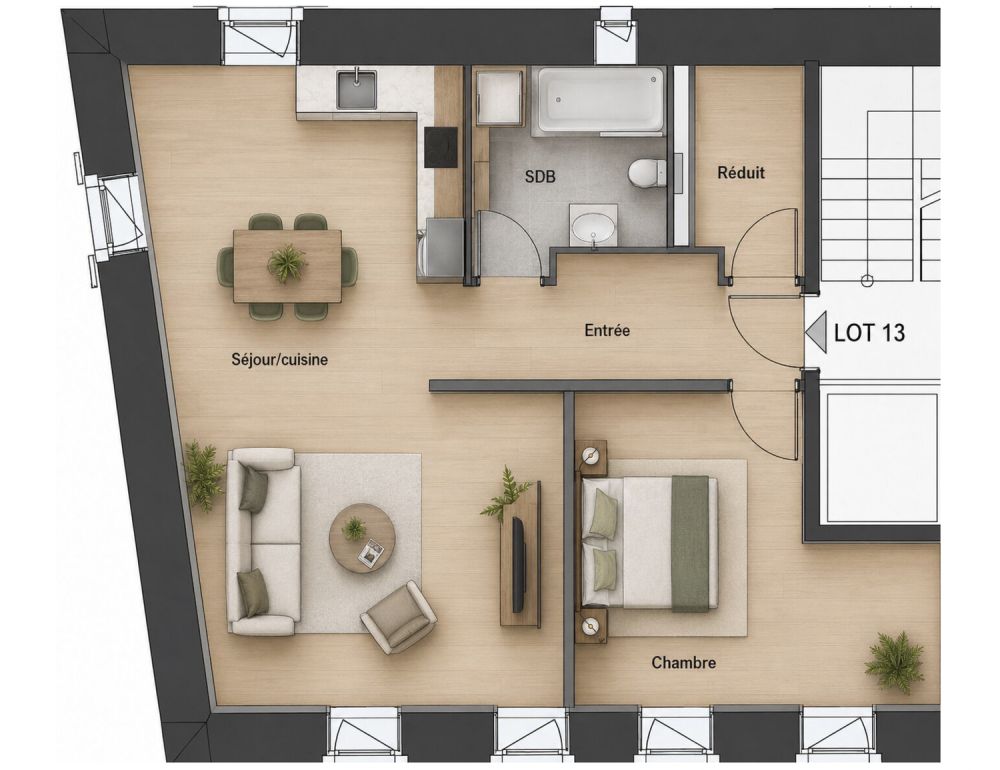 Charmant appartement neuf de 2.5 pièces, 70 m2, avec jardin privatif - Bild 2