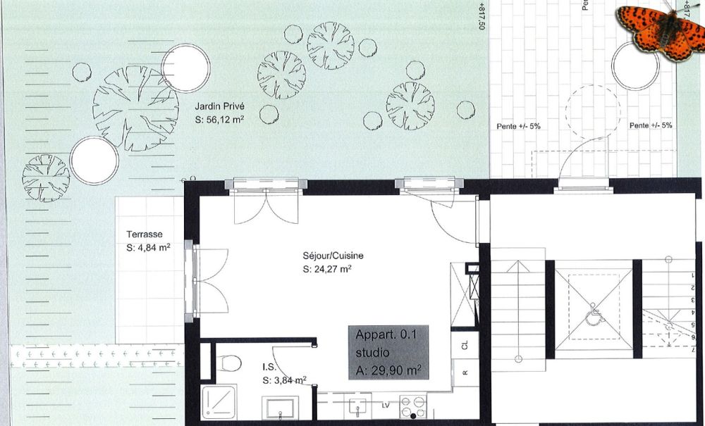 Studio à Châtel-St-Denis - avec un grand jardin ! - plan