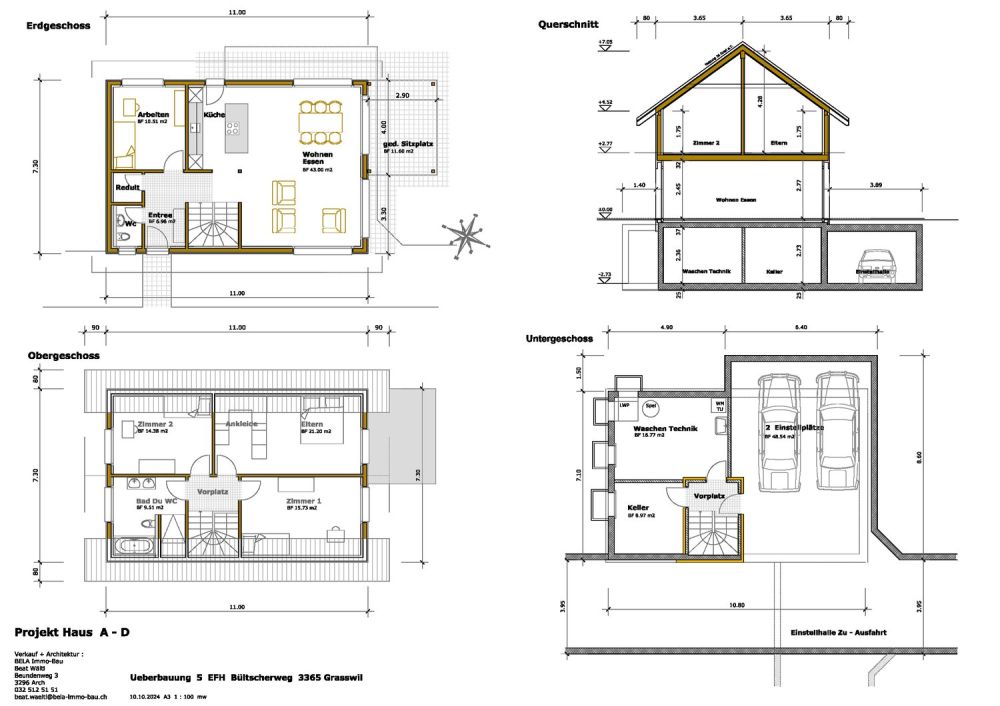 Neubau von 5 EFH mit inkl. je 2 Einstellhallenplätze ab1'060'000 Sfr. - Bild 7