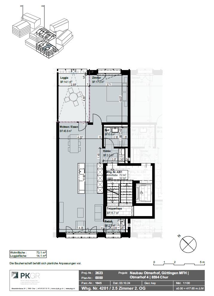 Moderne 2.5-Zimmer-Wohnung in Güttingen - Bild 13