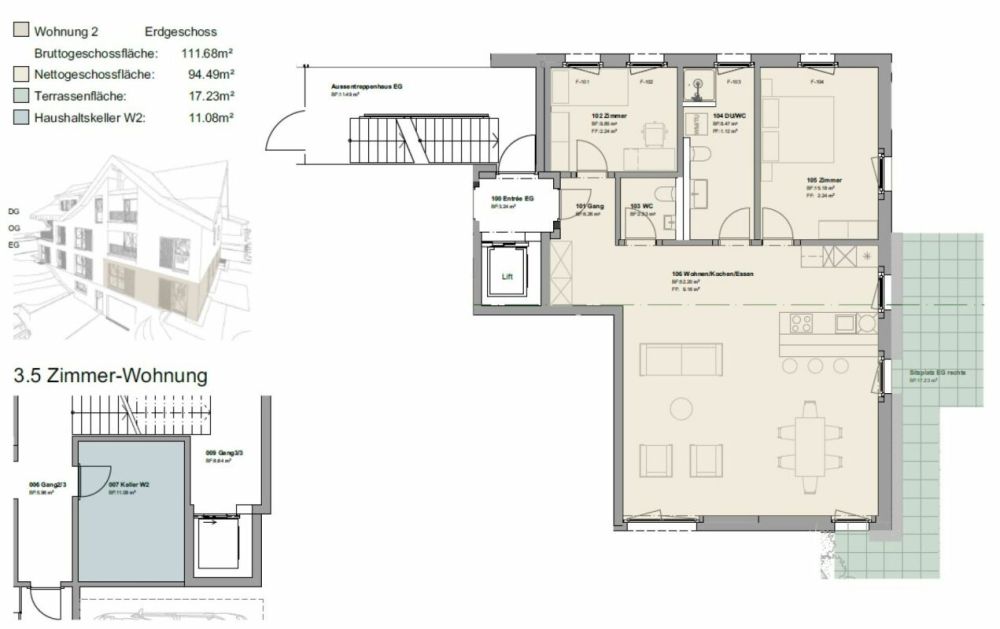 Neubau 3.5-Zimmerwohnung mit Sitzplatz! - Bild 10