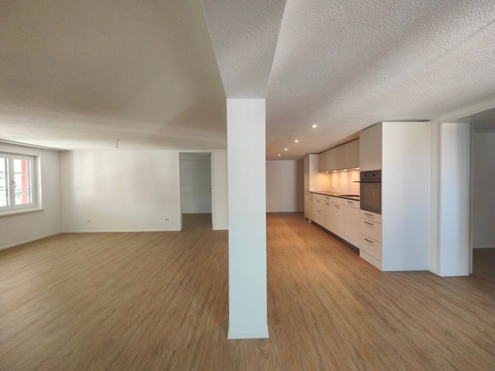 modern Wohnen im frisch sanierten Riegelhaus - Wohn-Esszimmer