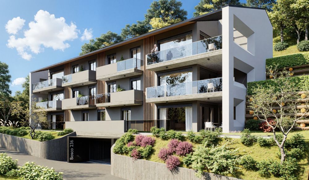 APPARTAMENTO DI 4.5 LOCALI CON TERRAZZA E GIARDINO PRIVATO A BOSCO LUGANESE PPP3 - Bild 2