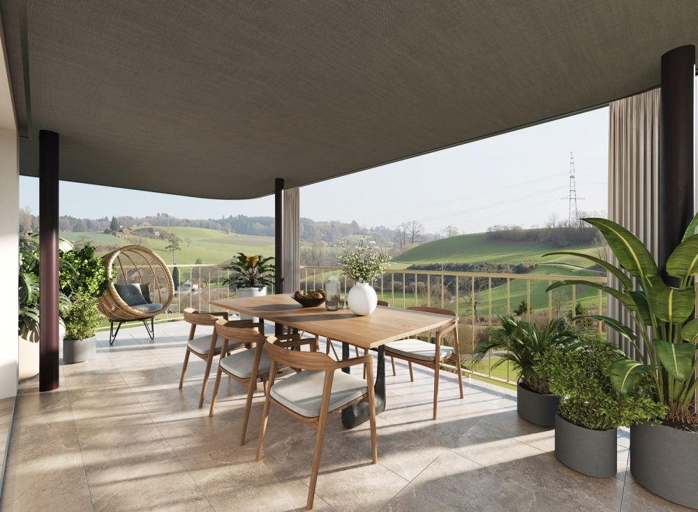 Grosszügige 4.5-Zimmer Neubauwohnung (125 m²)  Erstbezug ab 01. April 2026 in ruhiger Lage Birmensdorf - Südbalkon