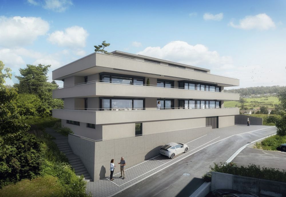 Attraktive 2.5-Zimmer-Neubauwohnung mit Balkon - Aussenansicht 2