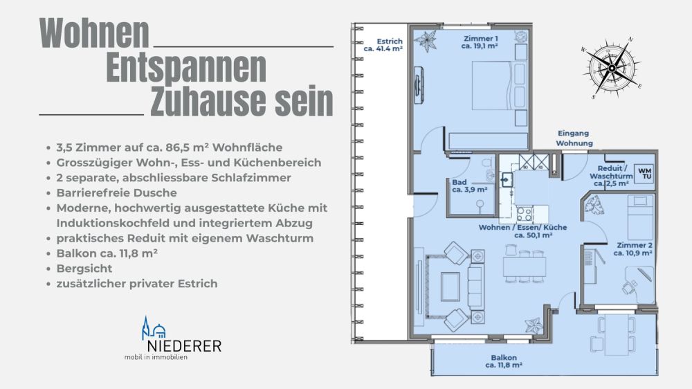 Einmalige Gelegenheit: Grosszügige 3,5 Zimmer Dachwohnung mit viel zusätzlichem Platz - Bild 2
