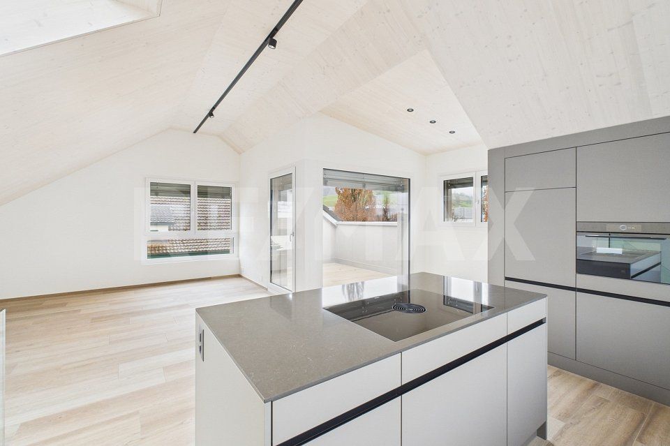 NEUBAU! Superschöne 3.5 Zimmer Dach-Maisonettewohnung mit Balkon in Lachen SZ zu mieten! - Bild 2