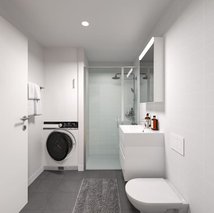 Top moderne Wohnung in hochwertigem Neubau "Allverte" in Allschwil - Bad