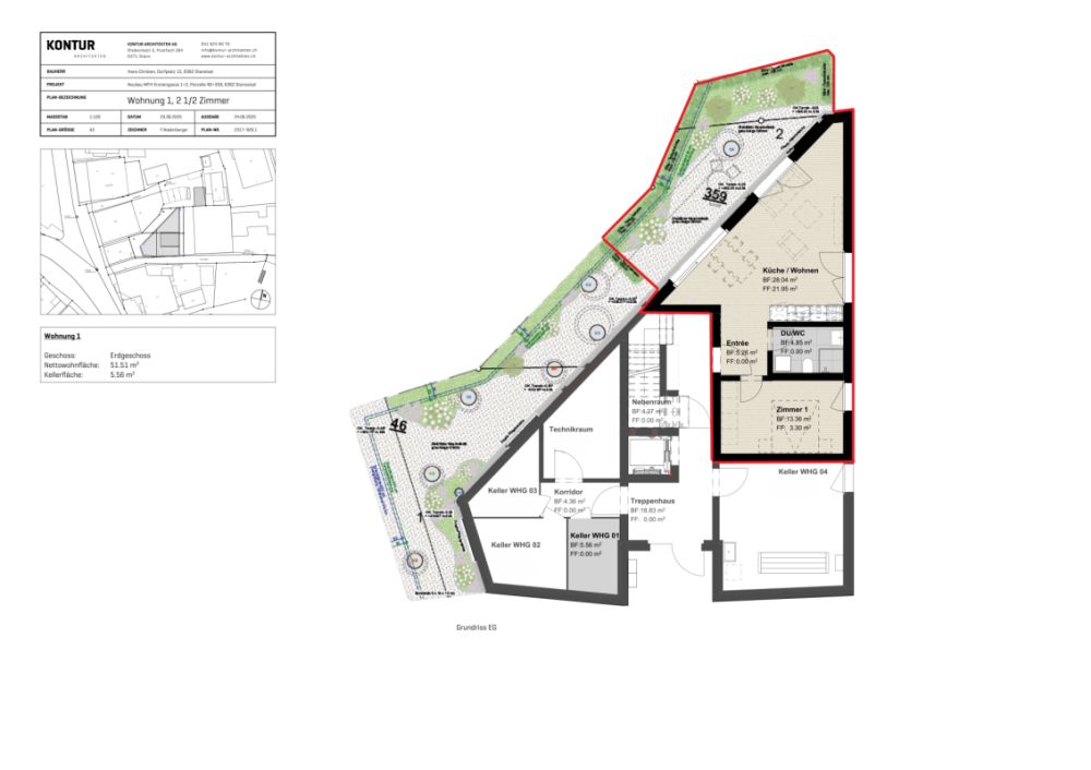 Neubau-Gartenwohnung | 2.5-Zimmer | Wohnen im Herzen von Stansstad - Bild 7