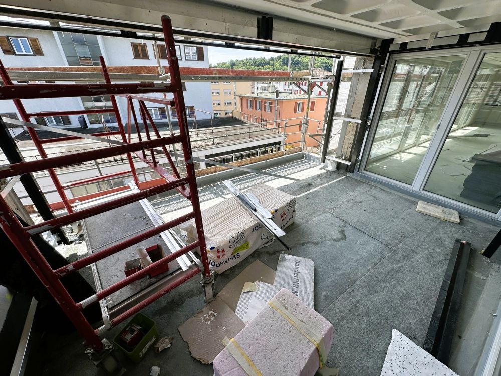 Wohnen mit Industrie-Chic in der ehemaligen Bschüssig - Balkon