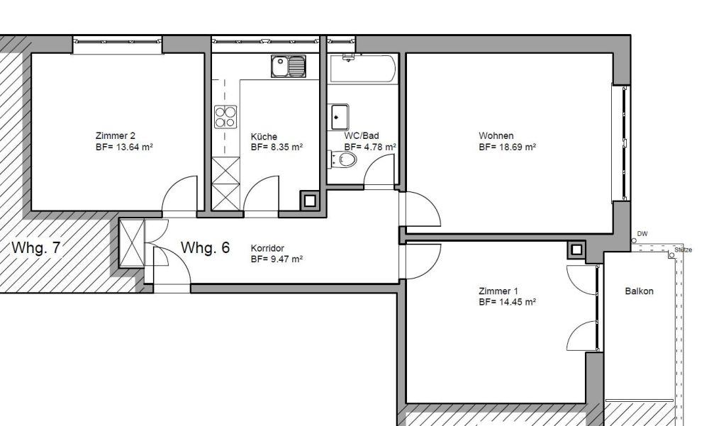Moderne 3-Zimmer-Wohnung mit Balkon an zentraler Lage - Bild 8