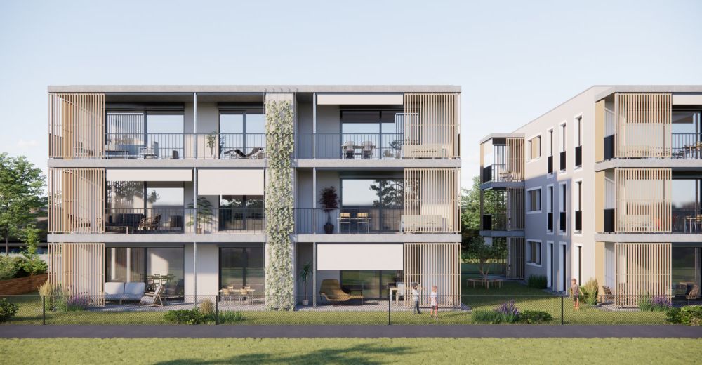 Neubau 3.5 Zi-Whg. EG  Neufeldstrasse 26 idylisch, ruhig, hell, zweckmässiger, moderner Grundriss - Bild 1