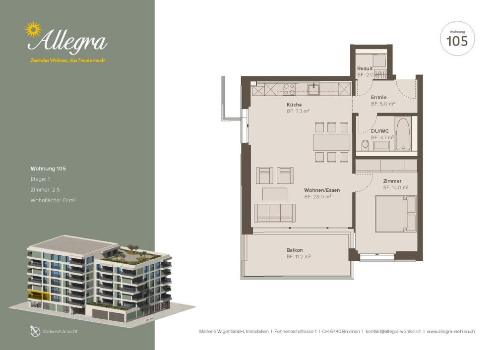Erstvermietung: zentrale und  komfortable 2.5-Zimmer-Wohnung - Bild 8