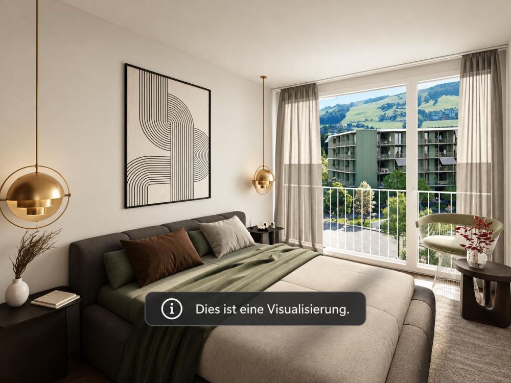 Moderne 3.5-Zimmer-Wohnung mit Bergblick und Balkon in Zug - Bild 4