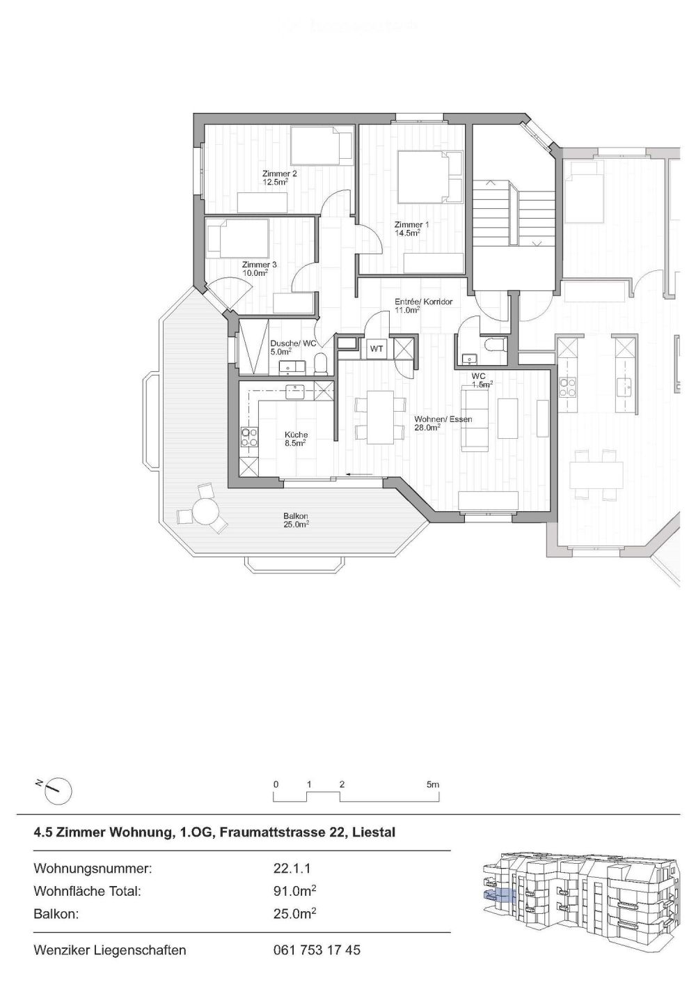 Erstvermietung nach Totalsanierung – grosszügige 4.5-Zimmerwohnung mit Balkon - Bild 1