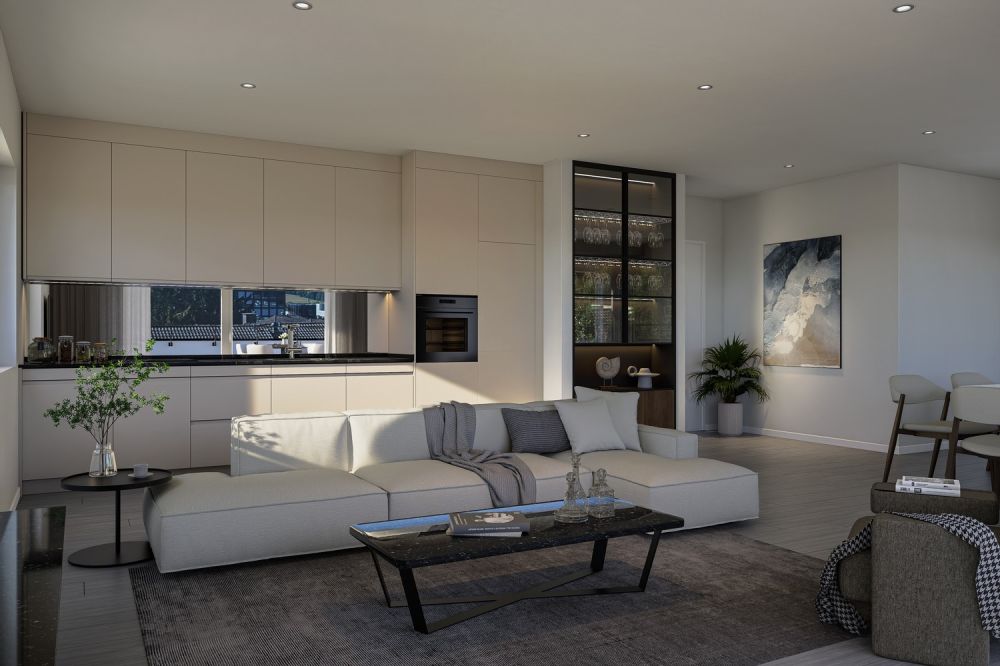 Exklusives Wohnen  2.5-Zimmer-Attikawohnung in 8967 Widen (Berikon) - Wohn- und Essbereich