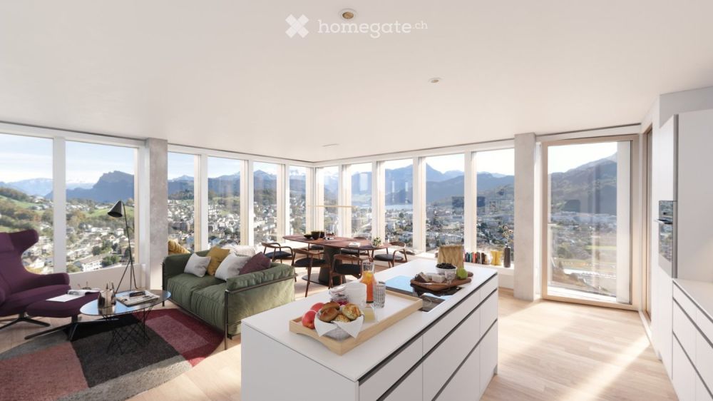 2.5-Zimmer-Wohnung im 22. Stock mit atemberaubendem Weitblick - Bild 2