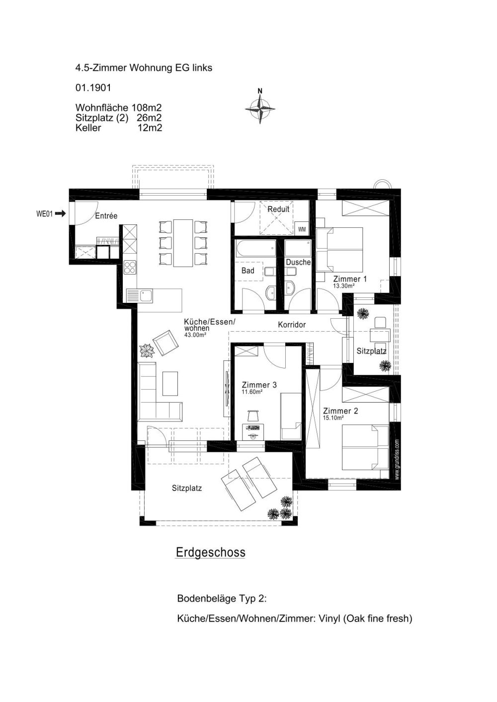 Erstvermietung 4.5-Zimmer-Neubauwohnungen an der Seestrasse in Uster - Bild 7