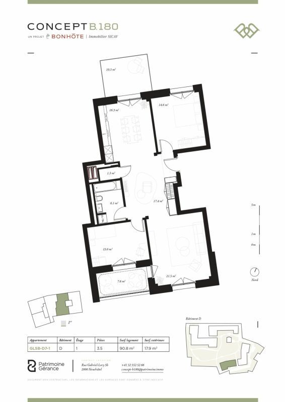 Découvrez le projet Concept B.180 - Appartement neuf de 3.5 pièces avec loggia et terrasse - Bild 6