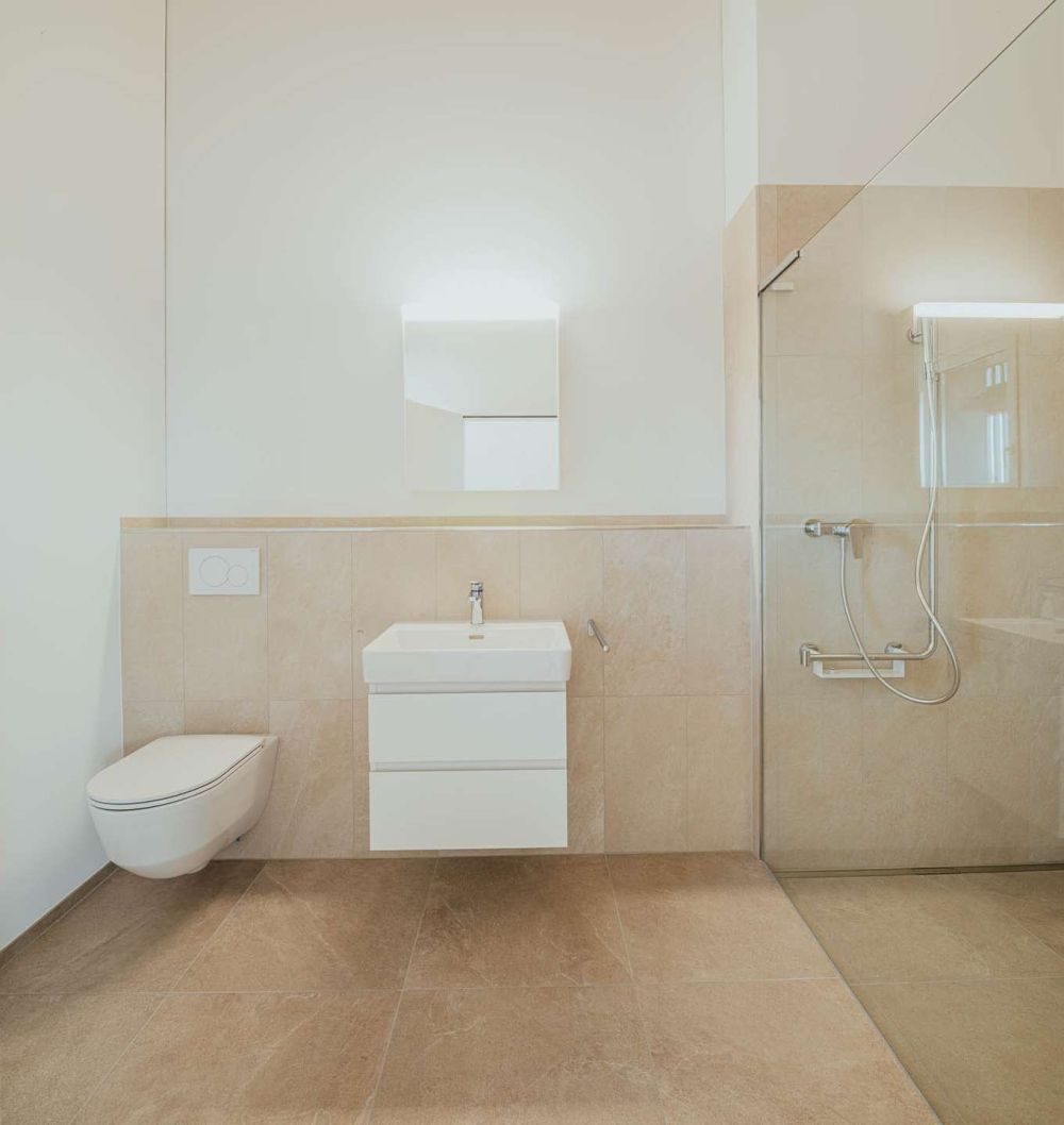 Hochwertige Neubauwohnungen im Herzen von Dachsen - Badezimmer mit Dusche