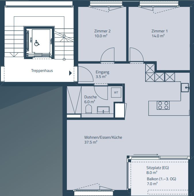 Sonnige 3.5-Zimmer-Wohnung am ruhiger Lage - Bild 9