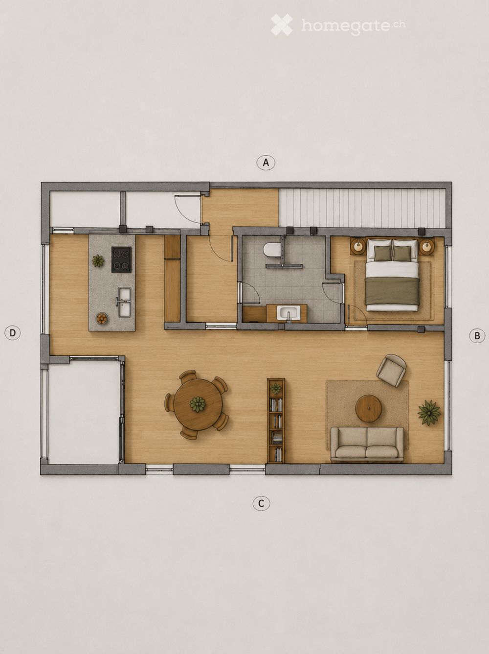 Loftartige 2½-Zimmer-Wohnung mit hochwertigem Innenausbau zu vermieten (Erstbezug) - Bild 5