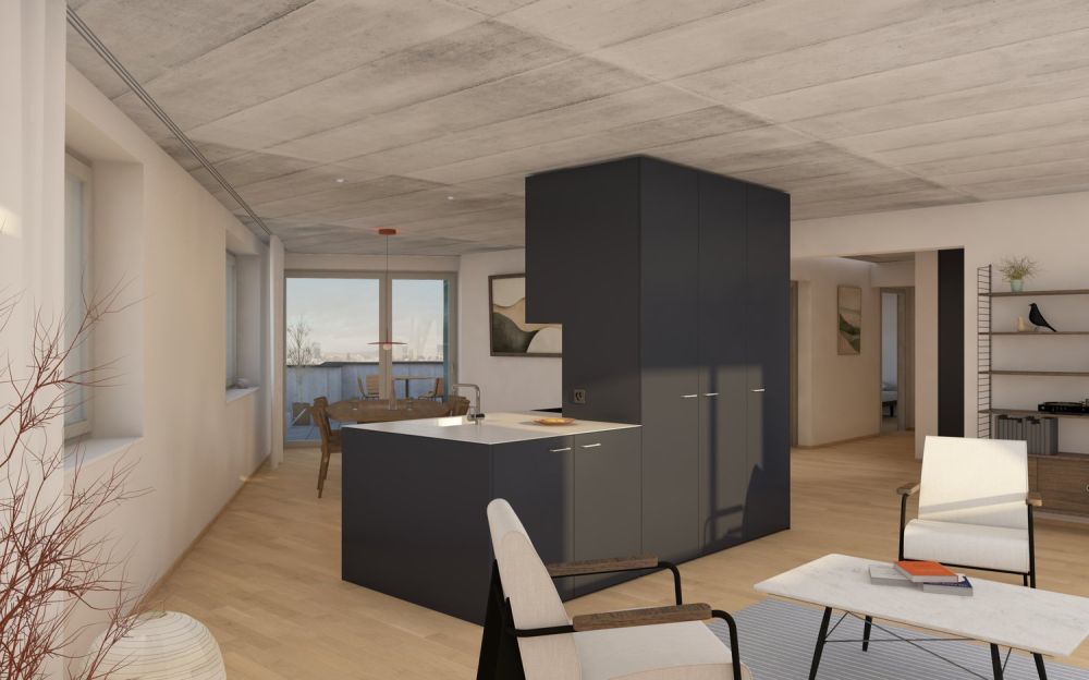 Aussergewöhnliche Dachwohnung mit Dachterrasse im Neubau mit grossartiger Aussicht - Bild 1