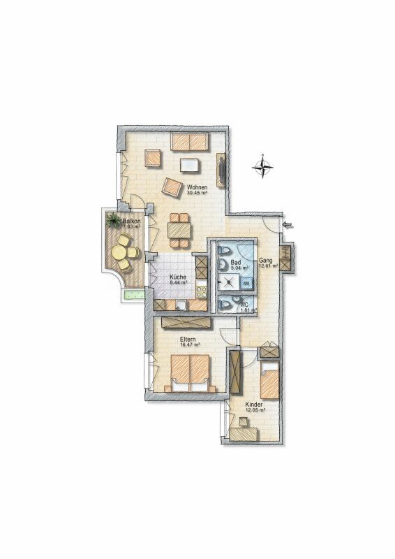 Moderne Wohnung mit Seesicht über den Dächern von Rorschacherberg - Bild 9