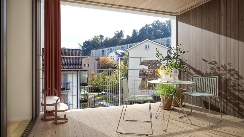 Urban wohnen. Modern leben. Nachhaltig gebaut. - Loggia