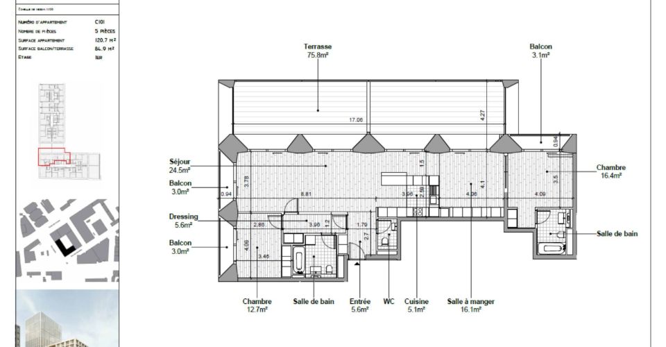 Appartement de standing - 5 pièces - Appartement 5 pièces - image - 8