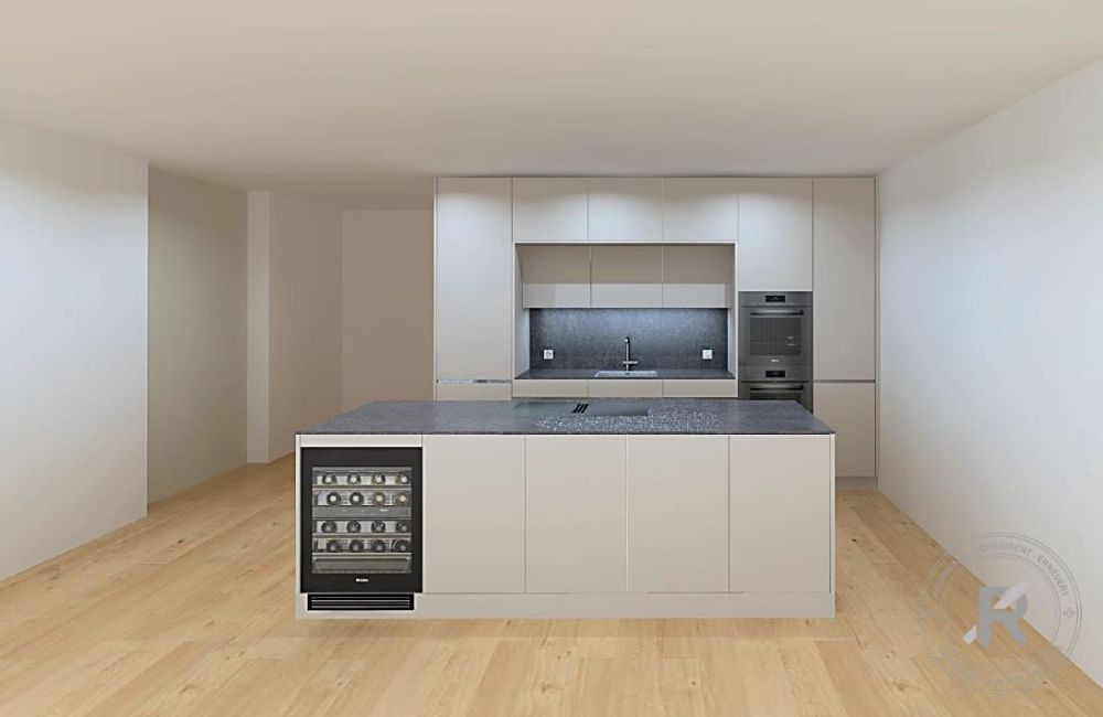 Erstvermietung - Attraktive 4.5-Zimmerwohnung am See in Buochs - Visualisierung Küche EG