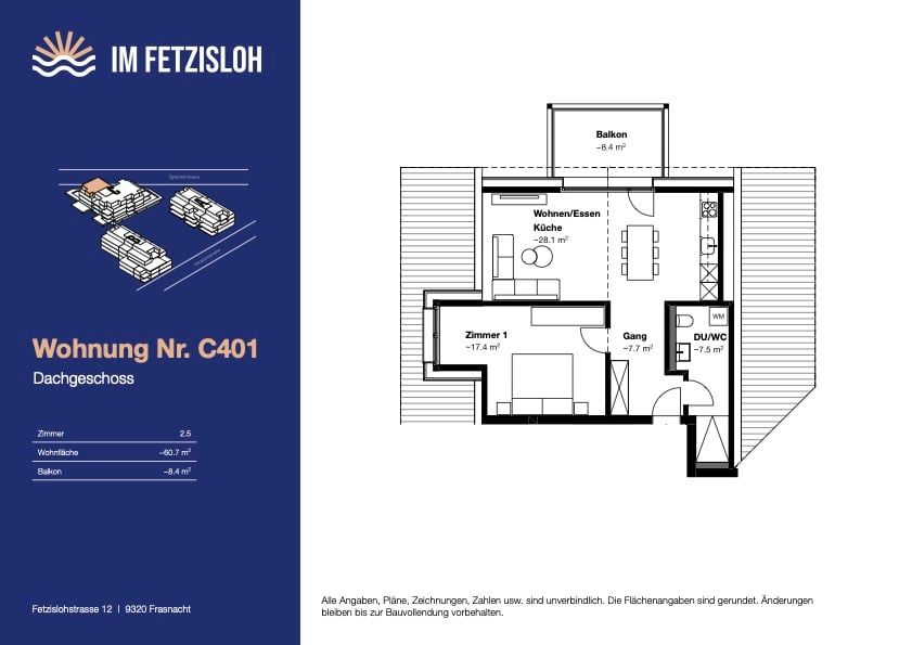 Charmante 2.5 Zimmer-Neubauwohnung - Bild 5