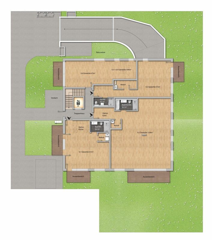 Upgrade your Living! 2½-Zimmer-Attikawohnung mit hohem Ausbaustandard und vielen Extras - Erdgeschoss / Situationsplan