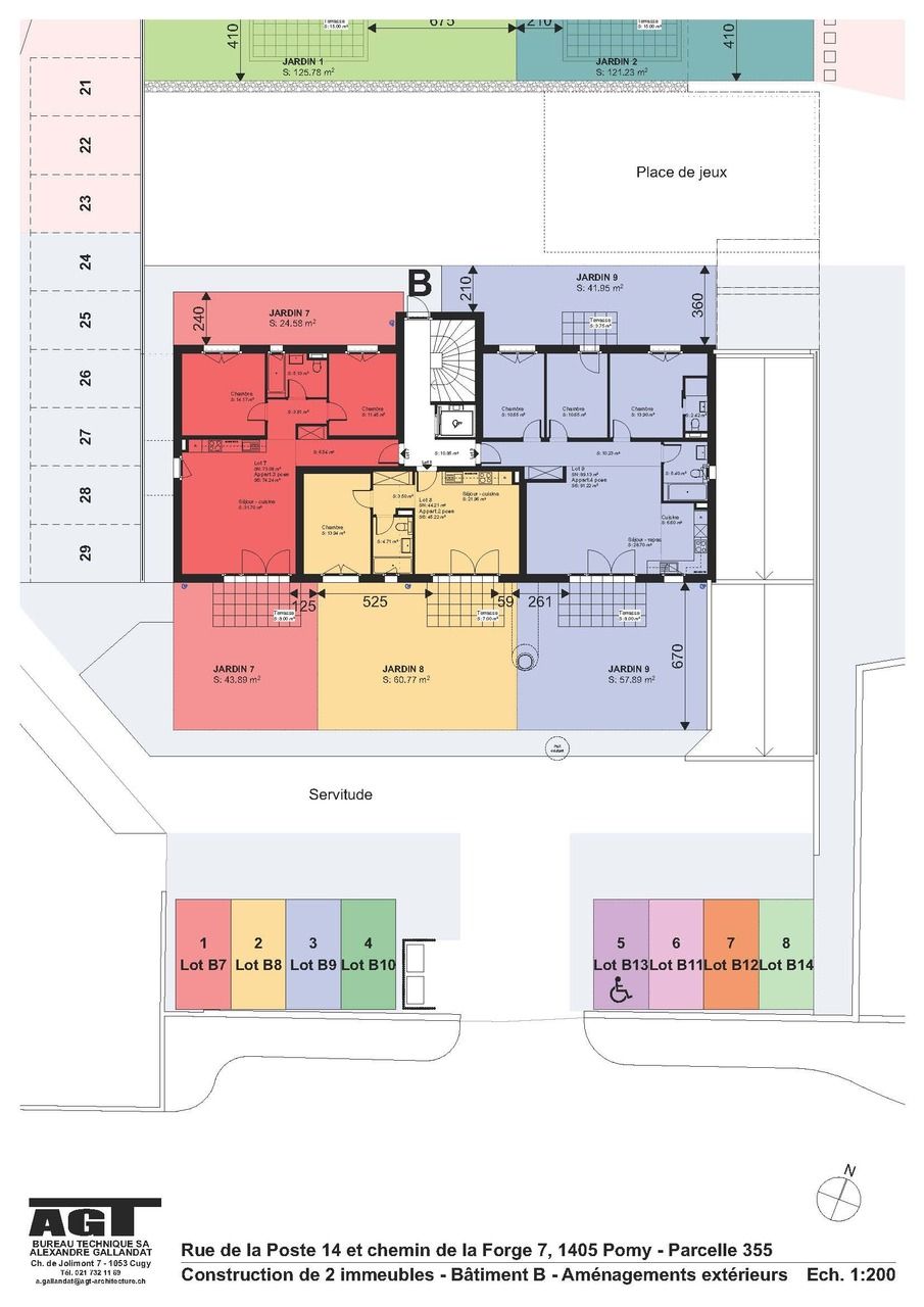 A louer à Pomy le dernier 3 1/2 pièces 1 er étage avec 2 balcons - Aménagements extérieurs
