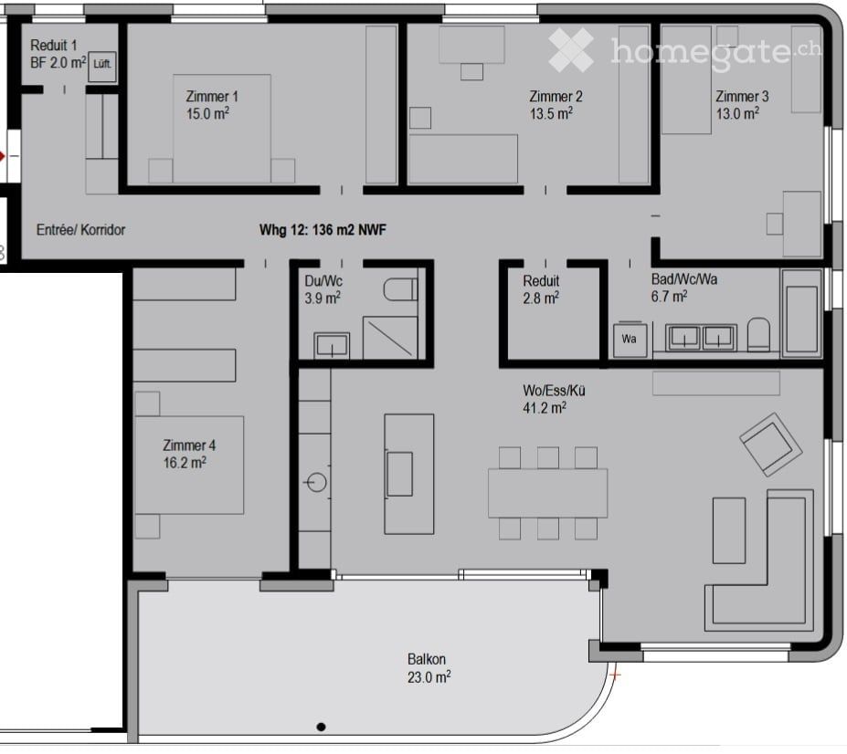 Erstbezug: Moderne 5.5-Zimmer-Wohnung inklusive 2 Einstellplätzen - Bild 4