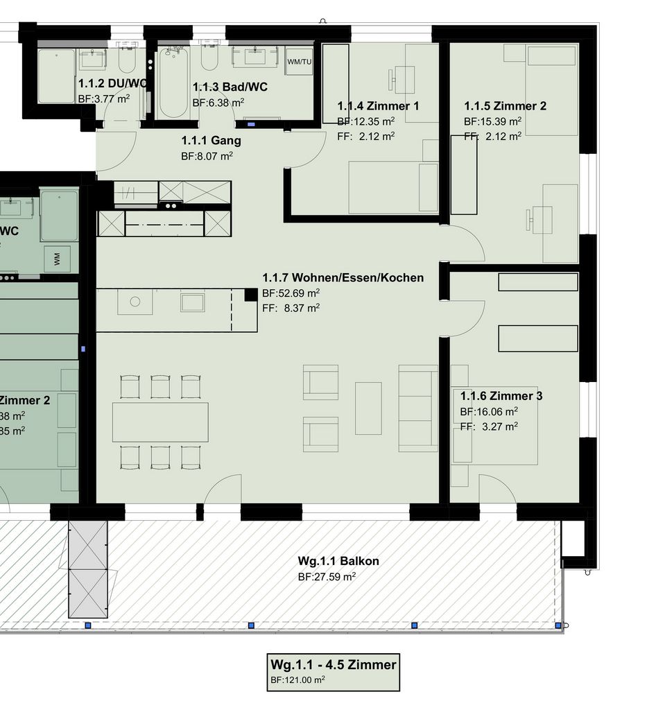 Heimelige Neubauwohnung - Grundriss