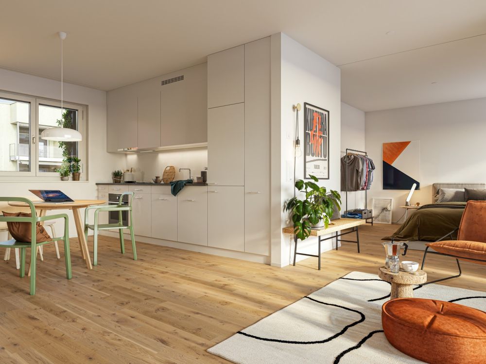 Erstvermietung KESSLERPLATZ  Urbanes Wohnen in der Stadt Schlieren - Küche