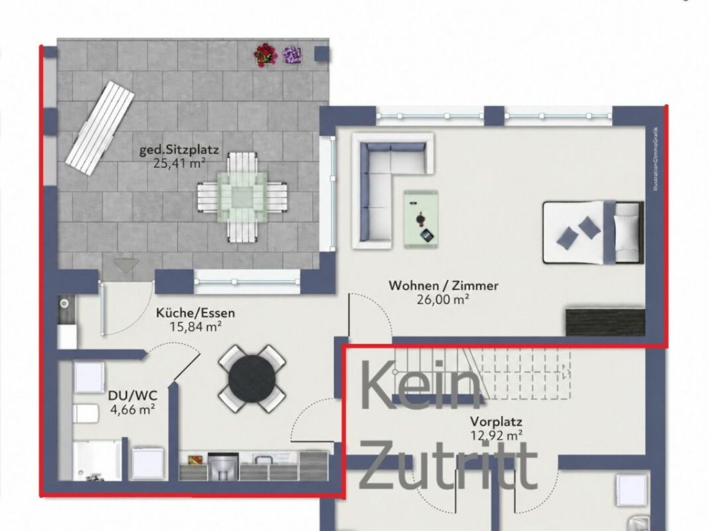 Helle 1½-Zimmer-Einliegerwohnung mit viel Privatsphäre - Bild 3